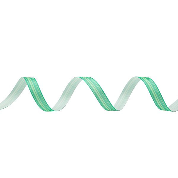 Лента атласная с рисунком 15.0 мм / 22.5±1 метров, Горизонталь, зеленый, Globus