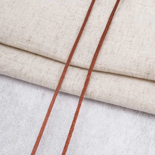 Шнур атласный корсетный ⌀2.0 мм / 50 метров, 3136 коричневый