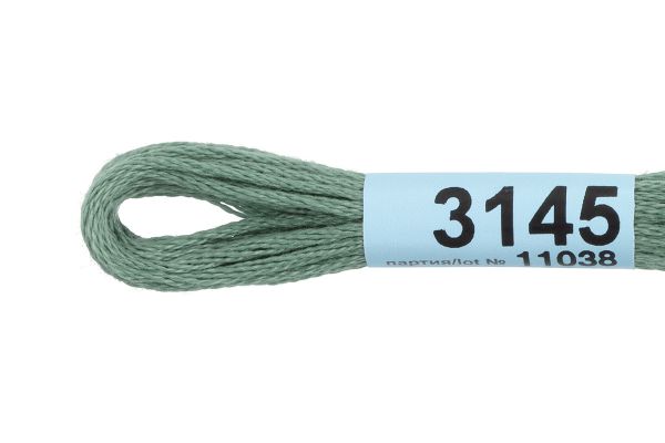 Мулине Gamma 100% хлопок, цв.3145 гр.серый, 24 мотка по 8 метров