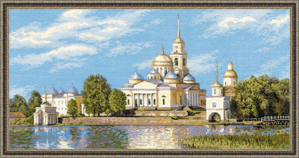 Набор для вышивания нитками Риолис, Никола Пустынь 60х30 см