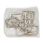 Пряжка ременная металл 27 мм, жилетная, с планкой, никель, 10 шт, BIG