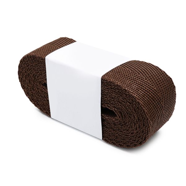 Стропа (ременная лента) 25 мм / 5х2.5 метра, толщ. 1.0 мм, [15.1 г/пог.м], 100% п/п, 21 коричневый