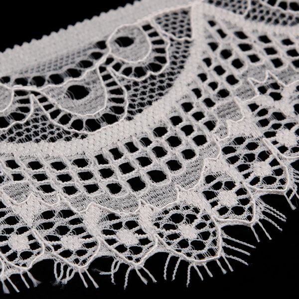 Кружево эластичное (стрейч) 60 мм / 13.71 метра, C571 молочный