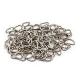 Полукольцо сварное металл внутр. 15 мм (внешн. 19х14 мм, ⌀2 мм), 100 шт, никель, 816-112