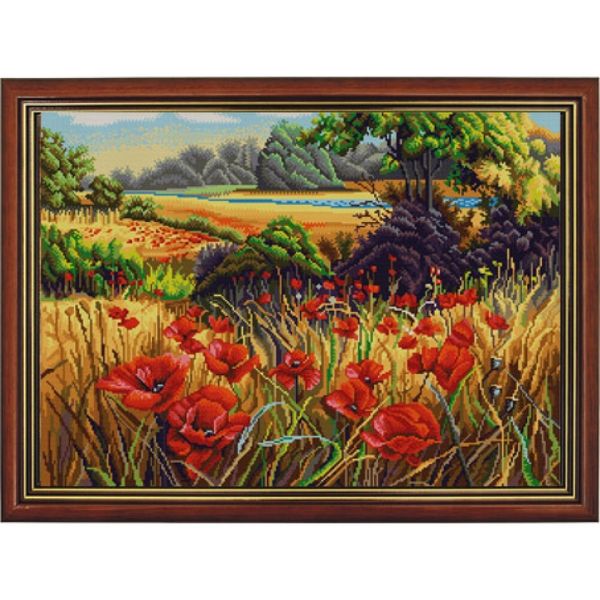 Рисунок для вышивания бисером Конек, 9926 Поле маков 45х60 см