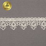 Кружево гипюр (плетёное) 25 мм / 13.71 метров, TBY.4GB2501, цв.молочный