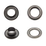 Люверсы металл ⌀_8.0 мм (внутр.), латунь, цв.т.сер. плоский, 50 шт, Protos