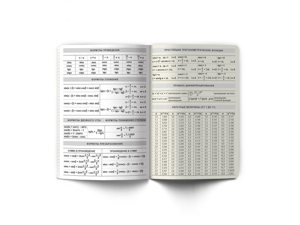 Комплект тетрадей со справочным материалом Время действовать, твин лак, A5+ 48 л. 12 шт, на скобе 65 г/м², белизна 100 %, клетка/линия, 01055 12 предметов, Светоч 48К39