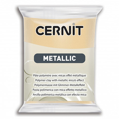 Полимерная глина Cernit Metallic запекаемая, имитация металла 56 гр, 045 шампань