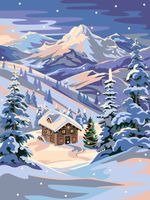 Картина по номерам Фрея PKZ/PM-076, Сказочная зима, (на картоне) 40х30 см