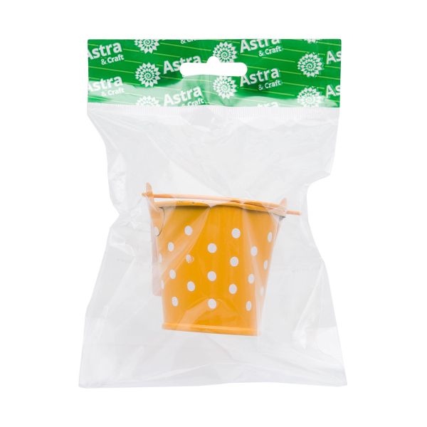 Ведро в горошек 6х5,3см (желтый), AR004-1