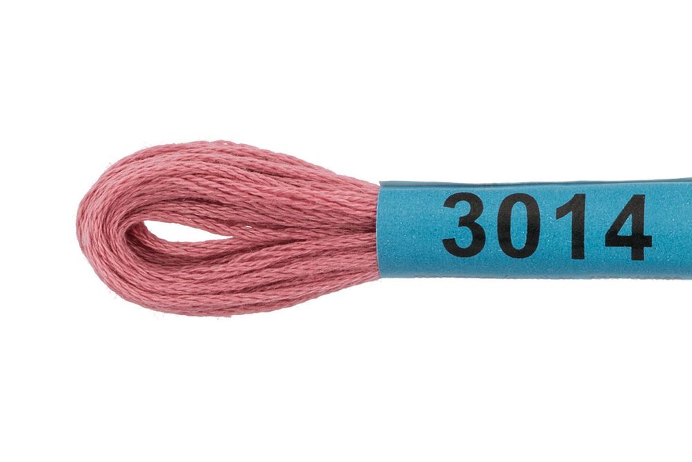 Мулине Gamma 100% хлопок, цв.3014 т.розовый, 24 мотка по 8 метров