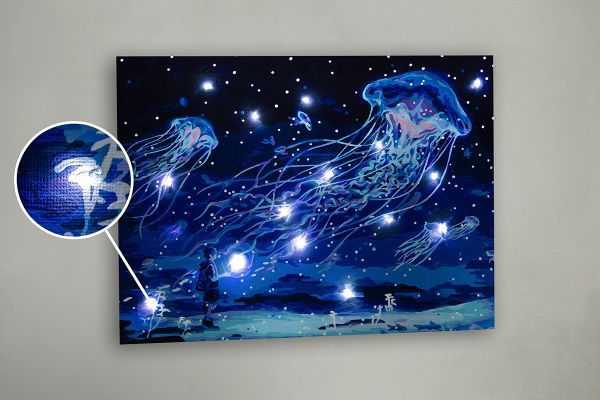 Картина по номерам Фрея, со светодиодами Магия океана, 40х30 см