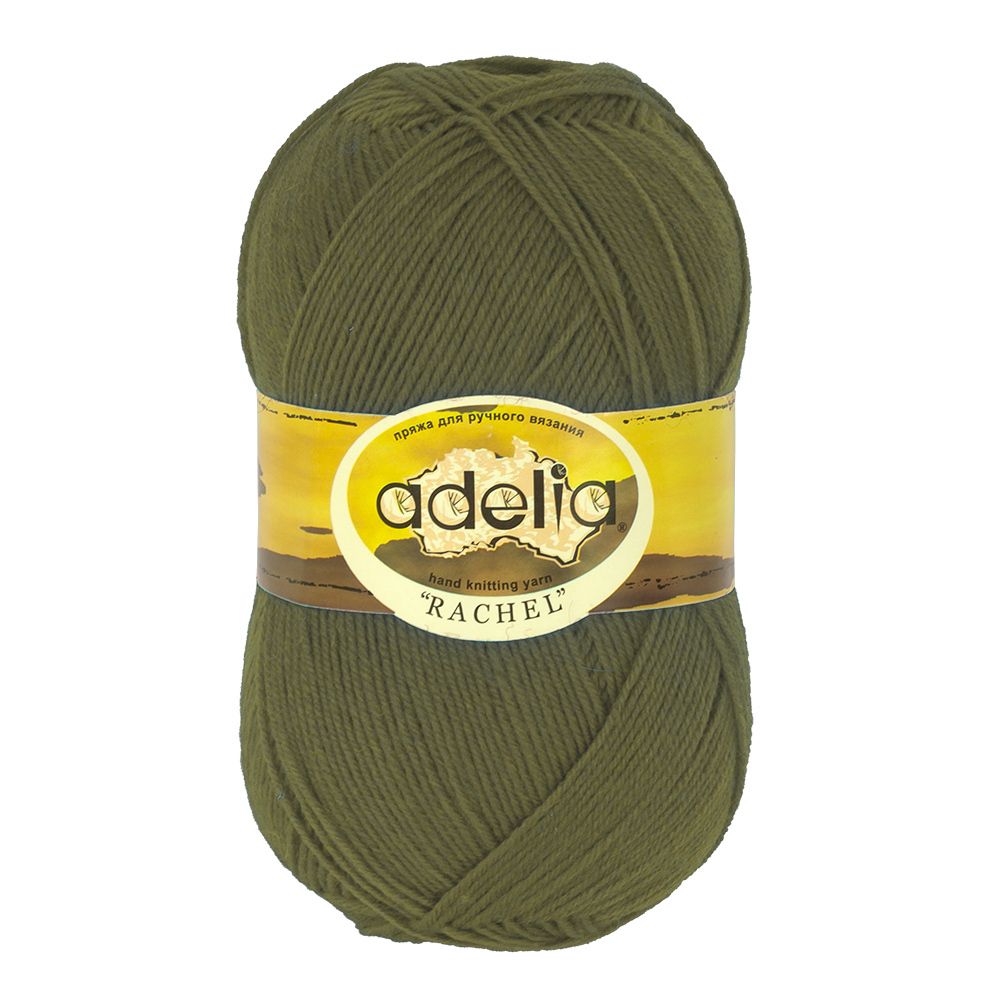 Пряжа Adelia Rachel / уп.5 мот. по 100г, 400м, 15 серо-зеленый
