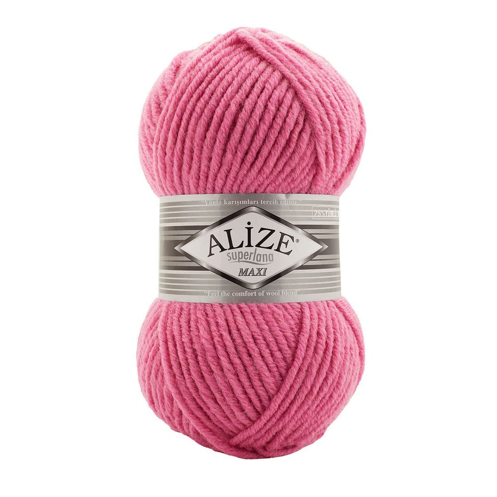 Пряжа Alize (Ализе) Superlana Maxi / уп.5 мот. по 100 г, 100м, 178 темно-розовый
