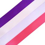 Набор атласных лент 4 цвета по 25.0 мм / 23 метра, розово-фиолетовый микс