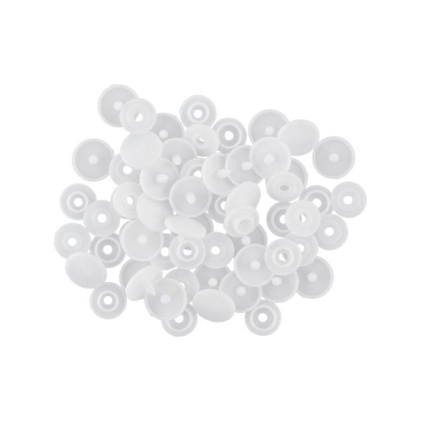 Кнопка рубашечная установочная пластик ⌀12 мм, 500 шт, 001 белый, Micron POM-12/500