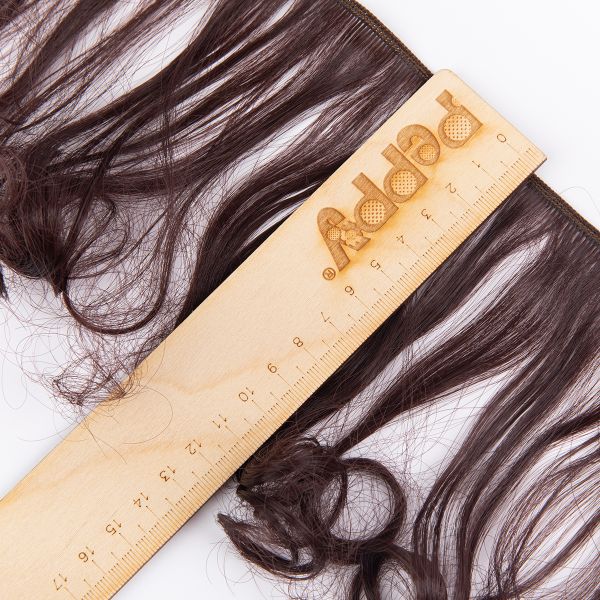 Трессы для кукол 15 см, 100 см, 25 г, 14 т.каштановый, HobbyBe HAR-10