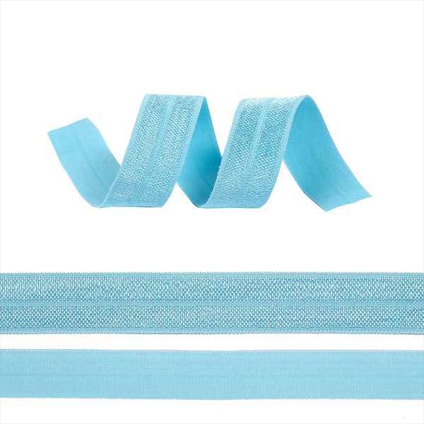 Резинка бельевая (окантовочная) блестящая 15.0 мм / 50 метров, F198 св.голубой