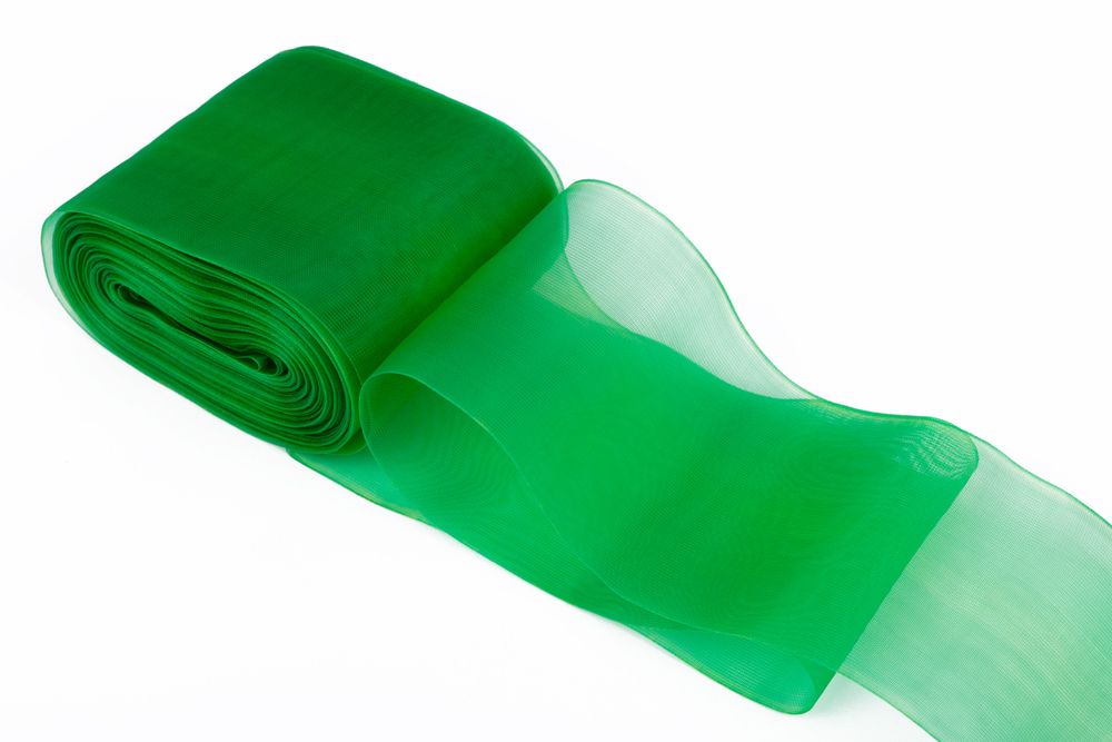Лента капроновая (органза) для бантов 80.0 мм / 25±1 метров, зеленый, Gamma С 3628