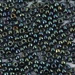 Бисер Miyuki Round 11/0 (2.1 мм), 2 мм, 25 г (5х5 г), №0456 сине-зелёный бензиновый, Япония