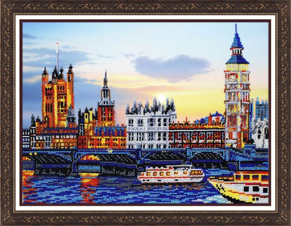 Набор для вышивания бисером Паутинка, Лондон 38х28 см