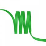 Лента репсовая (в рубчик) 6.0 мм / 22.8±1 метра, 579 ярк.зеленый, Magic4Hobby