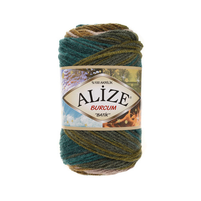 Пряжа Alize (Ализе) Burcum Batik / уп.5 мот. по 100 г, 210м, 4684 секционный A