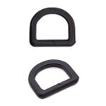 Полукольцо 25мм (35х30мм) пластик (ПП), чёрный, ПК-25, 100 шт