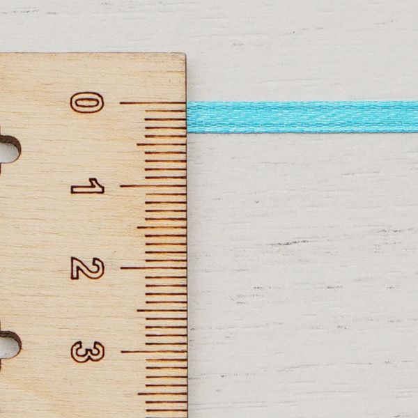 Лента атласная 2-сторонняя 3.0 мм / 100±2 метров, (136 ярко-голубой), Globus