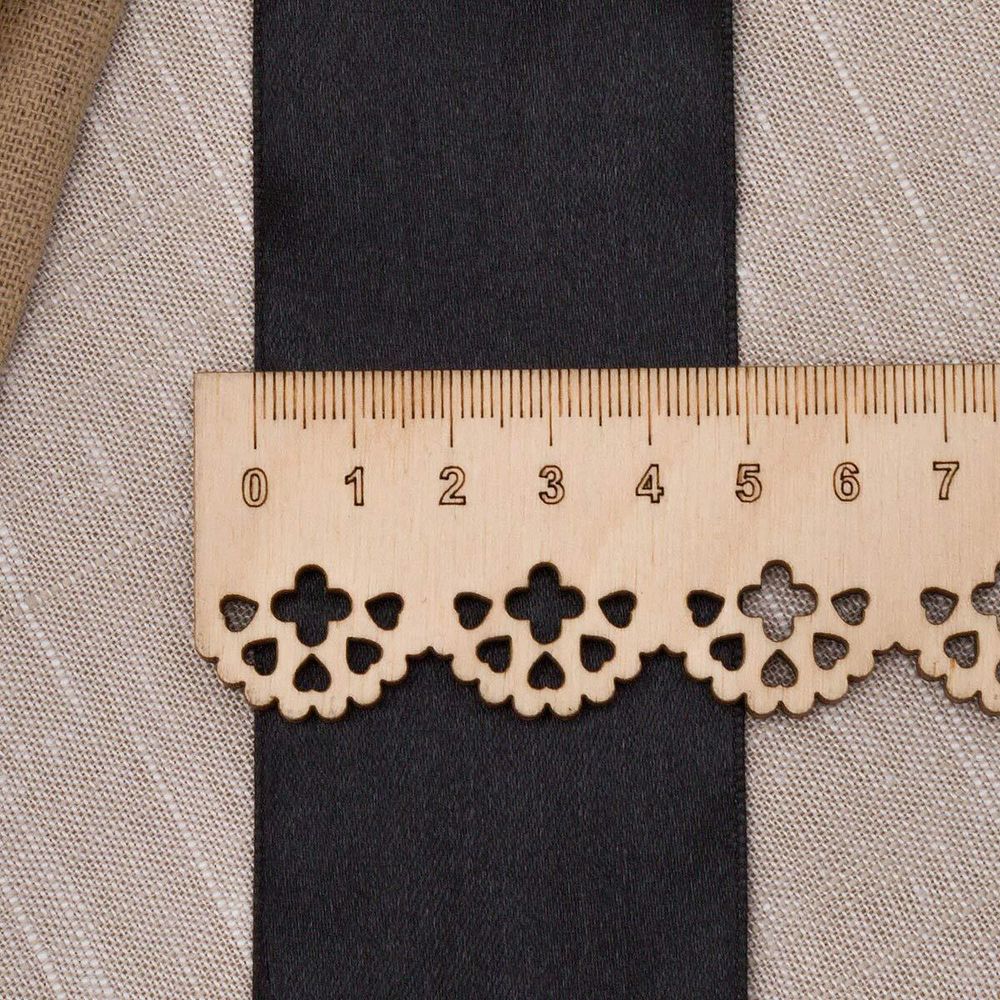 Лента атласная 1-сторонняя 50.0 мм / 22.86±1 метров, аналог 7730446, 39 черный, DDZ2401, Globus