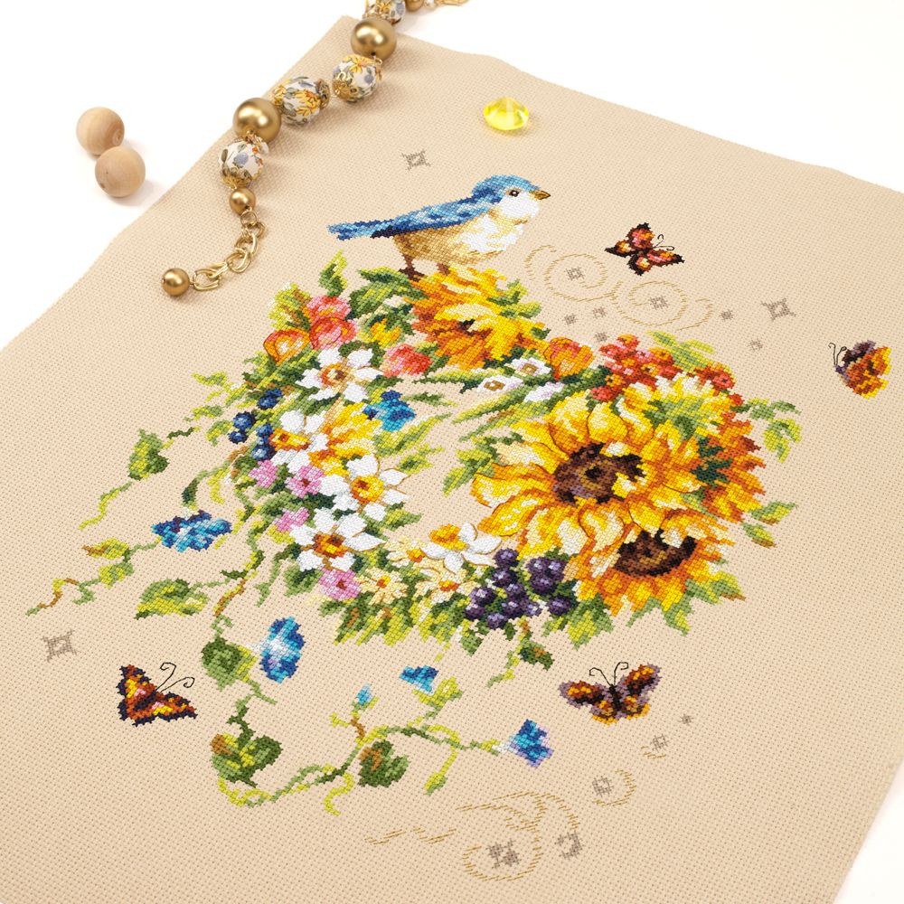 Набор для вышивания нитками Чудесная игла, Вдохновение Сердца 26х34 см