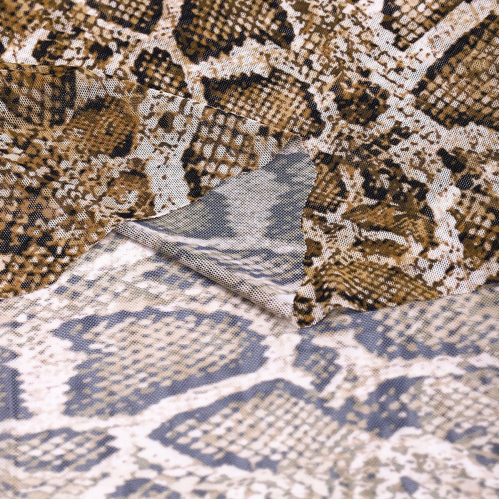 Сетка бельевая эластичная 100 г/м², шир.160 см / 3 метра, принт Питон /SZ025816.12/