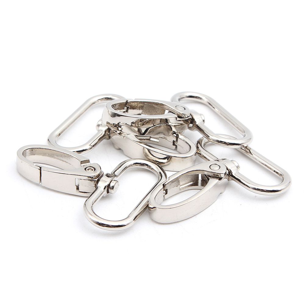 Карабин металл 30.0 мм (49х38 мм), никель, ГУ12849, 4 шт