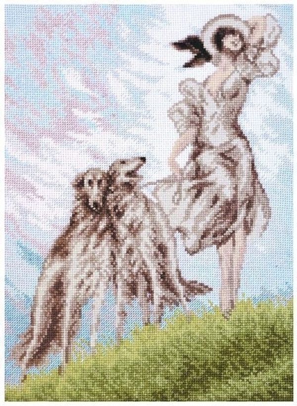 Набор для вышивания нитками Палитра, Три грации 20х27 см