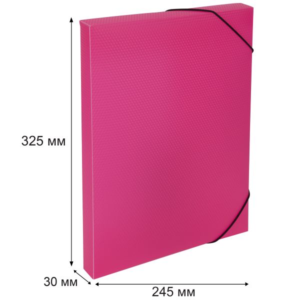 Короб архивный пластиковый 30 мм, 1 шт, Prisma neon A4 эффект 3D, розовый, Expert Complete ЕС240400013