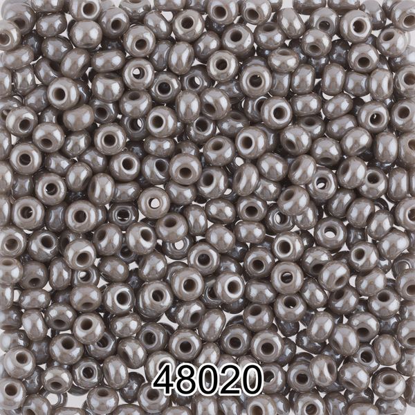 Бисер Preciosa 10/0 (2.3 мм), 500 г, 48020 (Ф218) серый