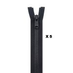 Молния трактор Arta Т8 (8 мм) 2 зам., разъем., 80 см, (2080), A580 черный, НОВЫЙ МАТОВЫЙ ЗАМОК, уп.5 штук