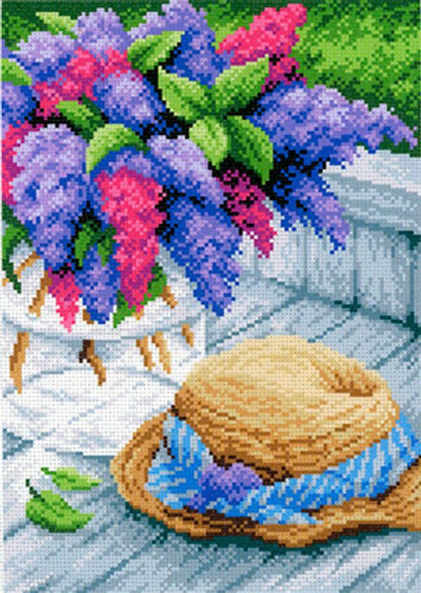 Набор для вышивания нитками МП Студия, Июньский вечер, 30х40 см