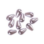 Бусины стекло под жемчуг 10х6 мм, фигурная, 10 шт, св. лиловый (lavender), Preciosa 131-50-011