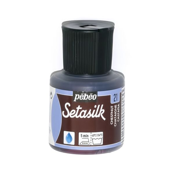 Краска по шелку Setasilk 45 мл, 181-021 каштан, Pebeo
