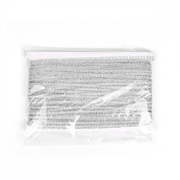 Тесьма отделочная 5 мм, 919 цв.серебро уп.45.7м