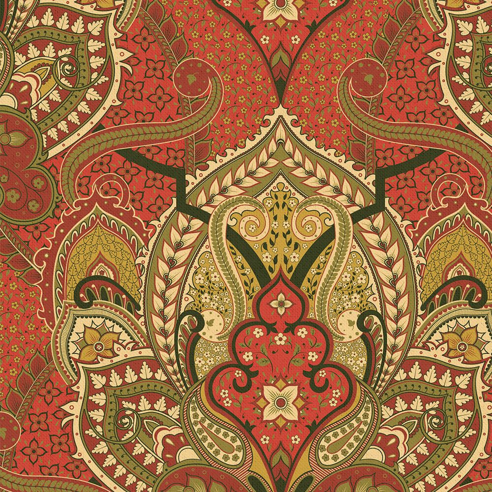 Ткань для пэчворка Peppy Тайны Марокко, рулон 112 см / 5 метров, ТМ-08 красный, Peppy