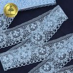 Кружево отделочное в стиле "трикотаж" 40 мм / 9.14 метров, TBY 1660, цв.05 голубой