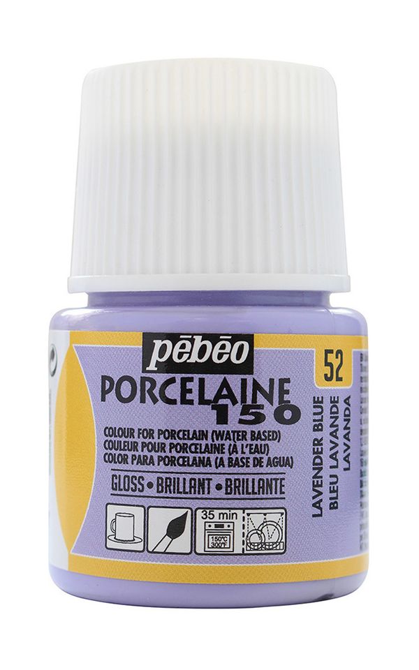 Краска по фарфору и керамике (под обжиг) пастельная Porcelaine 150 45 мл, 024-052 лавандовый, Pebeo