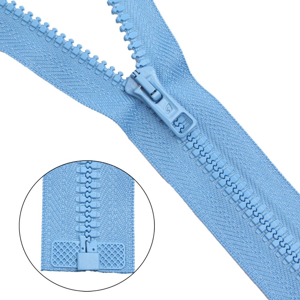 Молния трактор Arta Т6 (6 мм) 1 зам., разъем., 50 см, цв. 039 голубой, уп.5 шт