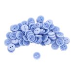 Пуговицы 2 прокола 18L=11 мм, col.04 голубой, 72 шт, CN2847