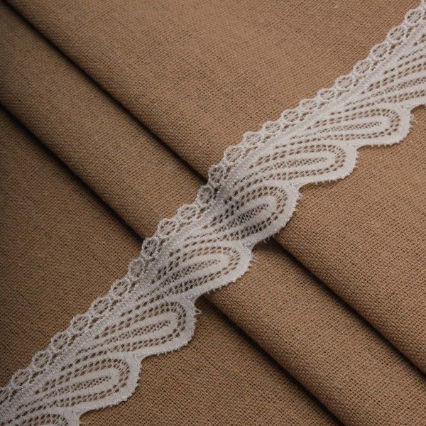 Кружево эластичное (стрейч) 30 мм / 22.86 метра, белый, 3AR2755