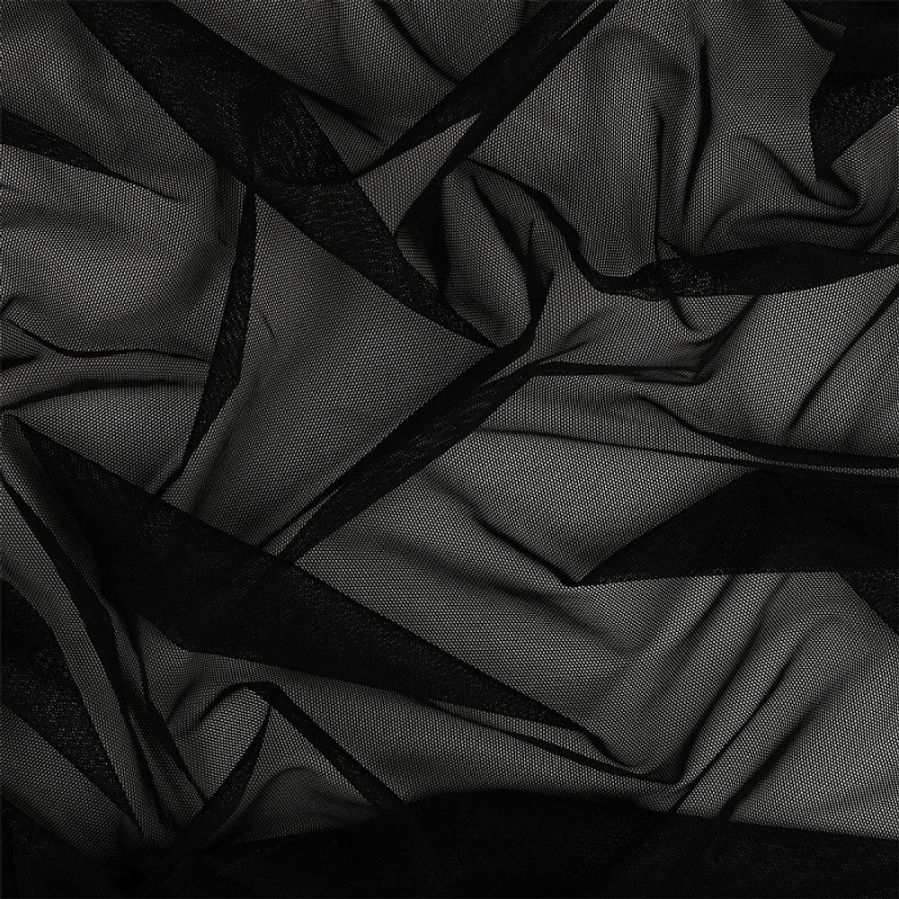 Сетка бельевая эластичная 51 г/м², шир.150 см / 50 метров, черный /03128209.170/