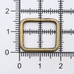 Рамка прямоугольная металл 15.5 мм /19.3х16.2 мм, ⌀1.9 мм/, латунь, 100 шт, 2AR030